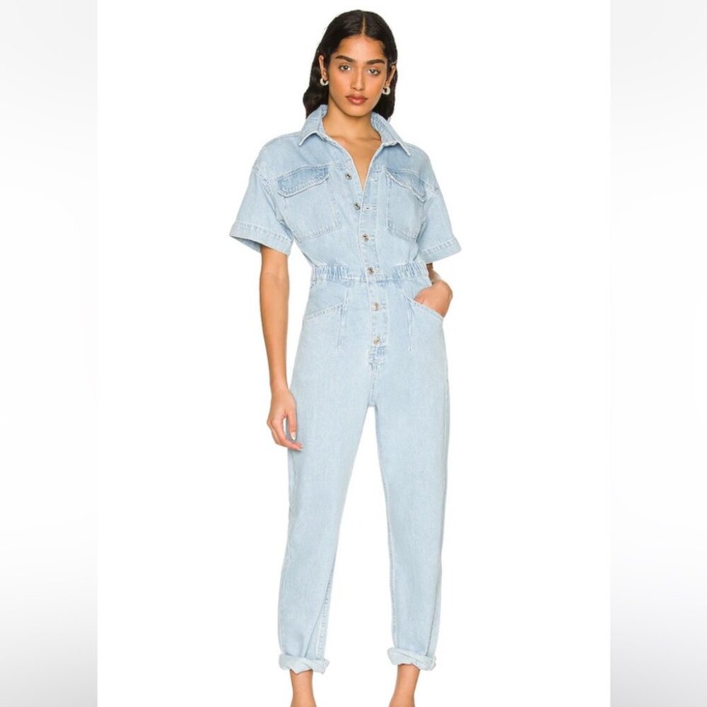Free People We the free Marci Denim Jumpsuit EUC
